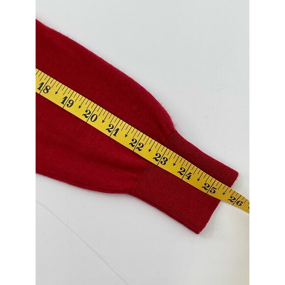 Point Zero Merino Wool Blend Men’s Sweater, V-neck, Red, Sz. M. Soft Preppy - Picture 9 of 10